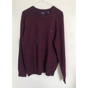 Izod Sweater Mens Biking Red Long Sleeve Pullover Size XL NWT